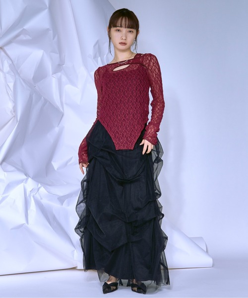 Ezick】新品 Ribbon noir 2way プリーツメロウハーネス