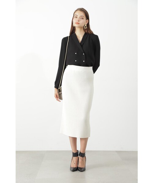 「PINKY&DIANNE」 ニットスカート 38 ホワイト系その他2 レディース_画像3