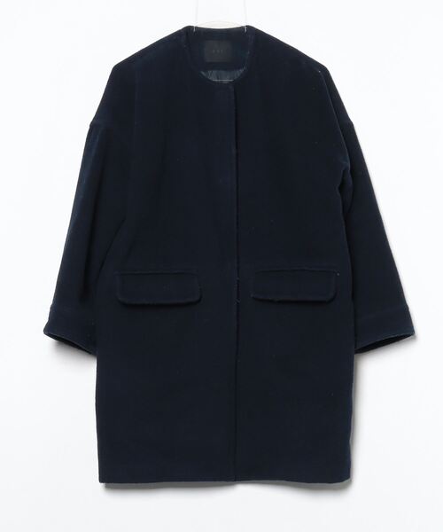 KBF（ケービーエフ） ノーカラーコート ONE SIZE ネイビー レディース