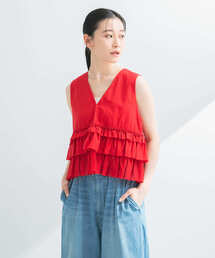 ブラウス シャツ ノースリーブフリルブラウス レディース｜ZOZOTOWN Yahoo!店