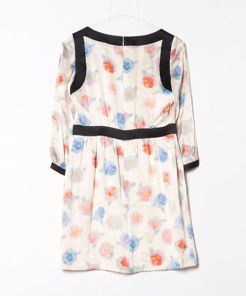 Cynthia Rowley　ベージュ　ブラウス　ワンピース CYNTHIA ROWLEY 「CYNTHIA ROWLEY」 花柄7分袖ワンピース 2