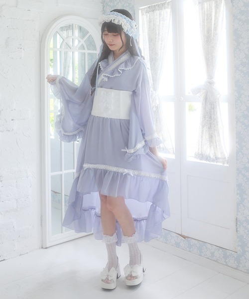 DearMyLove 浴衣 はしごレースフリルロリータ浴衣 レディース