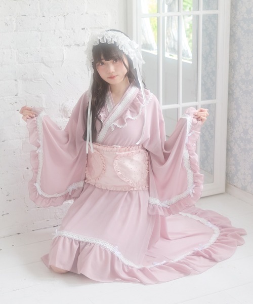 DearMyLove 浴衣 はしごレースフリルロリータ浴衣 レディース