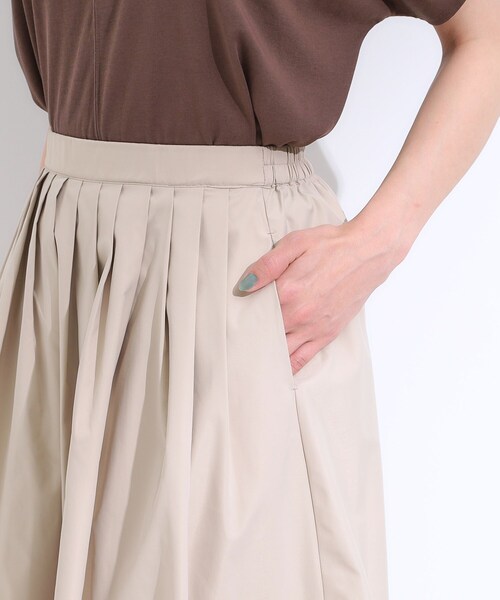 DRESKIP（ドレスキップ） スカート 「洗える/S-LL/撥水」タック