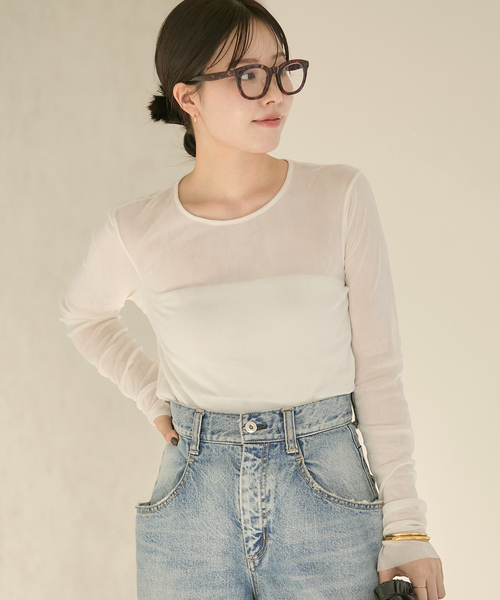plage tシャツ 「追加」Flocky Mesh ロンT レディース