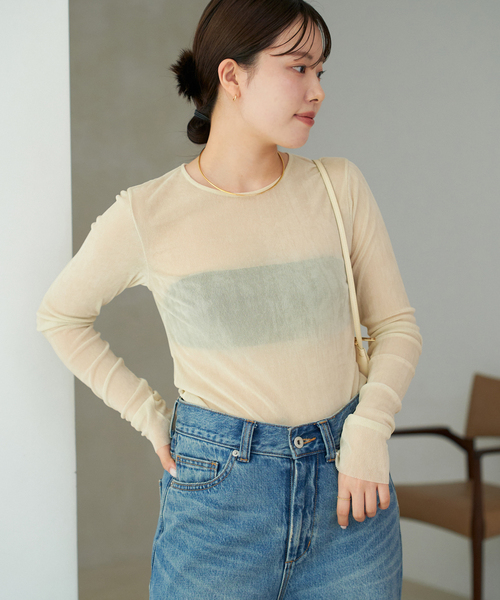 plage tシャツ 「追加」Flocky Mesh ロンT レディース