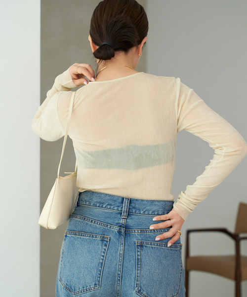 plage フロッキーメッシュロンT plage｜《追加》Flocky Mesh ロンT | Rakuten Fashion(楽天