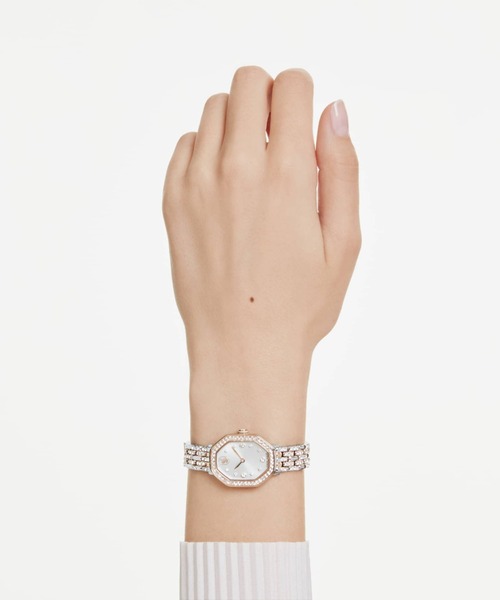 SWAROVSKI スワロフスキー　オクタゴン　クリスタル　スモセコ　腕時計 SWAROVSKI スワロフスキー オクタゴン クリスタル スモセコ