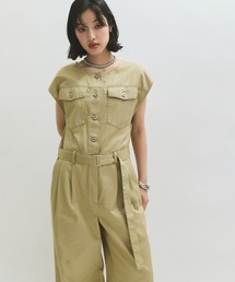 ADAM ET ROPE'（アダムエロペ） オールインワン ノーカラースリーブ