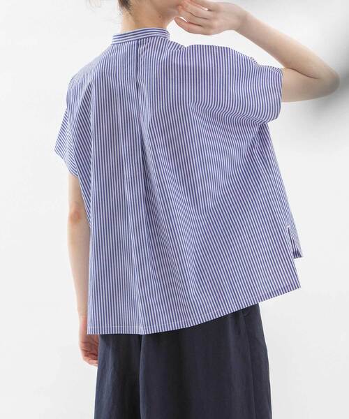 ノップドゥノッド nop de nod miscアシメトリー裾フリルシャツ （ネイビー） SUMMER SALE】miscアシメトリー裾フリルシャツ | COO ONLINE