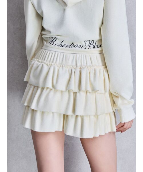 GYDA（ジェイダ） パンツ Velourフリルショートパンツ レディース