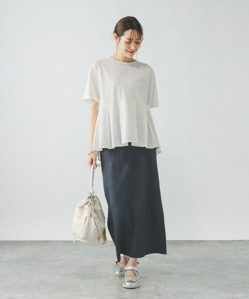 「GLOBAL WORK」 半袖カットソー MEDIUM ブラック レディース