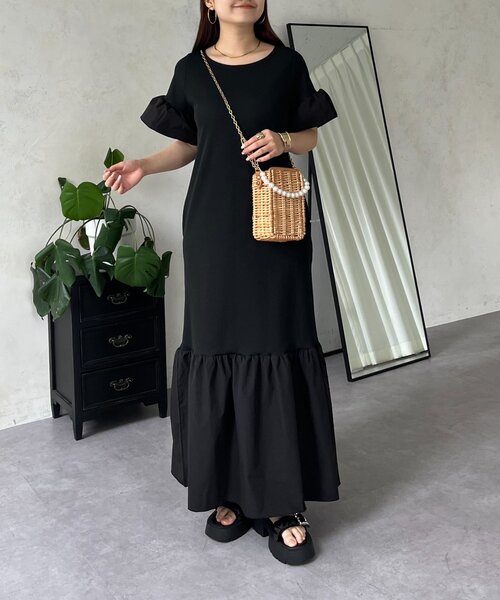 ヒロインワンピ】フリルスリーブマーメイドワンピース 夏服