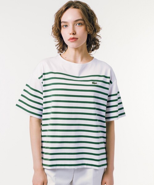「LACOSTE」 半袖Tシャツ 36 ピンク レディース