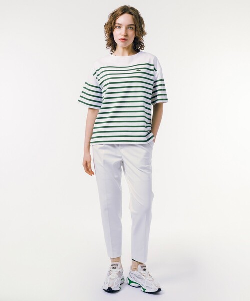 「LACOSTE」 半袖Tシャツ 36 ピンク レディース