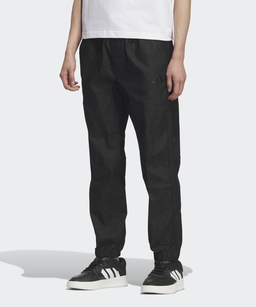 adidas originals ADILLENIUM デニムジョガーパンツ ブラック adidas ADILENIUM SEASON 4 TEAMGEIST DENIM JOGGER ブラック