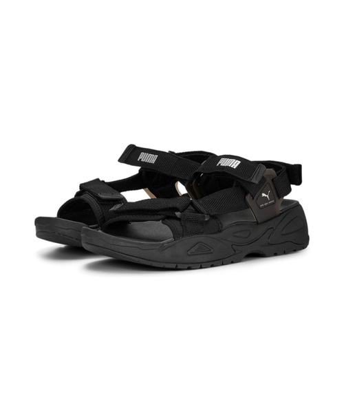[PUMA] сандалии 22.0cm черный × серебряный мужской 