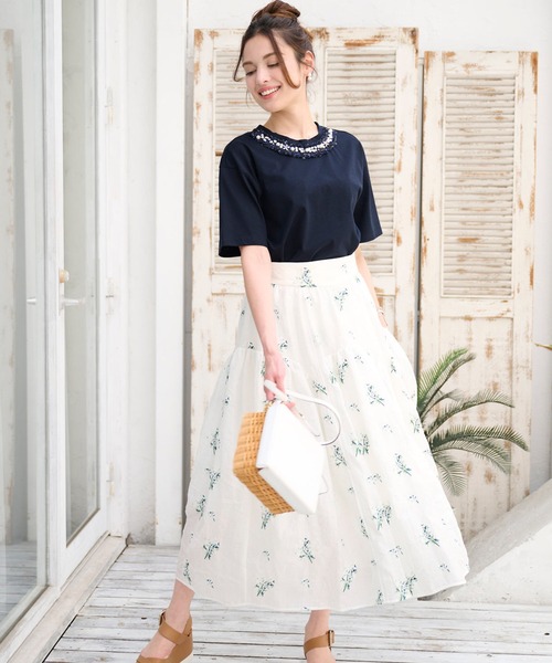 Chesty（チェスティ） スカート カスミソウ刺繍スカート : ZOZOTOWN