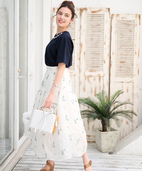 Chesty（チェスティ） スカート カスミソウ刺繍スカート : ZOZOTOWN