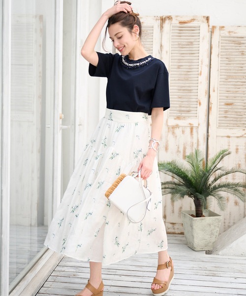 Chesty（チェスティ） スカート カスミソウ刺繍スカート : ZOZOTOWN