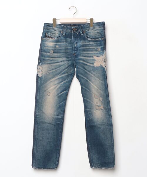 Diesel ダメージ加工 デニムパンツ DIESEL 「DIESEL」 ダメージ加工デニムパンツ - ネイビー メンズ
