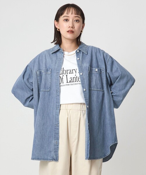 グリーンレーベルリラクシング　Healthy DENIM デニムシャツ 別注】＜HEALTHY DENIM＞Almond デニム シャツ｜グリーンレーベル