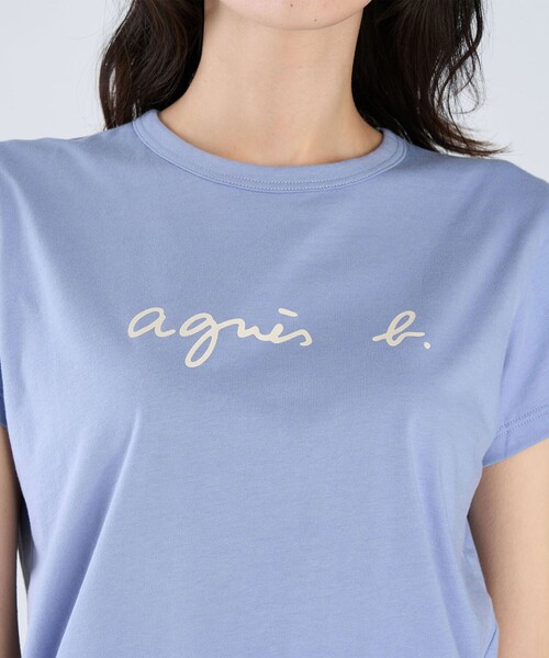 agnes b.（アニエスベー） tシャツ 半袖 ロゴプリント コットン 半袖T