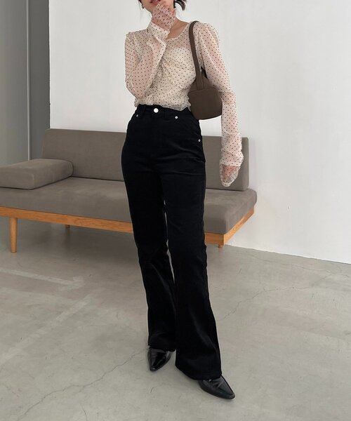 カプリシュレマージュ　コーデュロイフレアパンツ CAPRICIEUX LE'MAGE（カプリシューレマージュ） パンツ 「新色