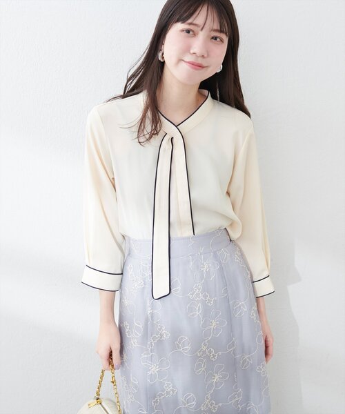 「natural couture」 7分袖ブラウス FREE ラベンダー レディース_画像3