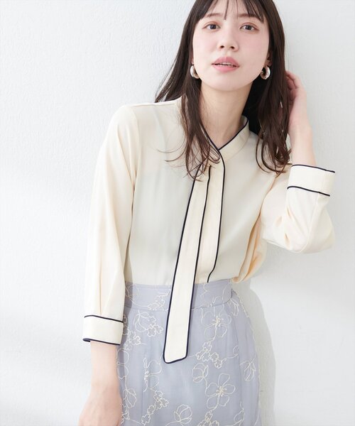 「natural couture」 7分袖ブラウス FREE ラベンダー レディース_画像4