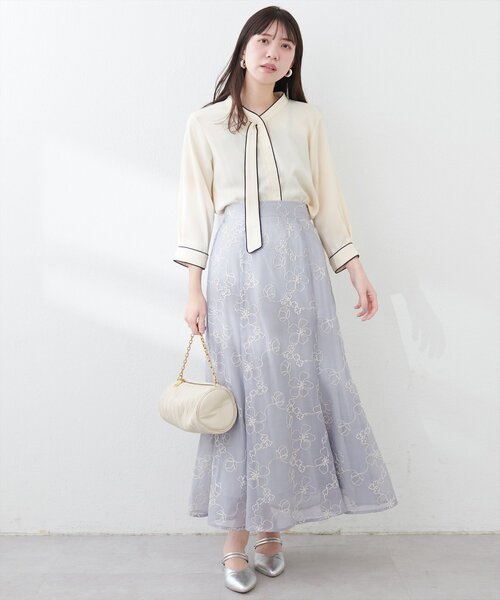 「natural couture」 7分袖ブラウス FREE ラベンダー レディース_画像5