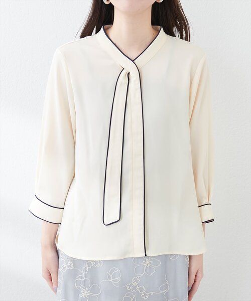 「natural couture」 7分袖ブラウス FREE ラベンダー レディース_画像6