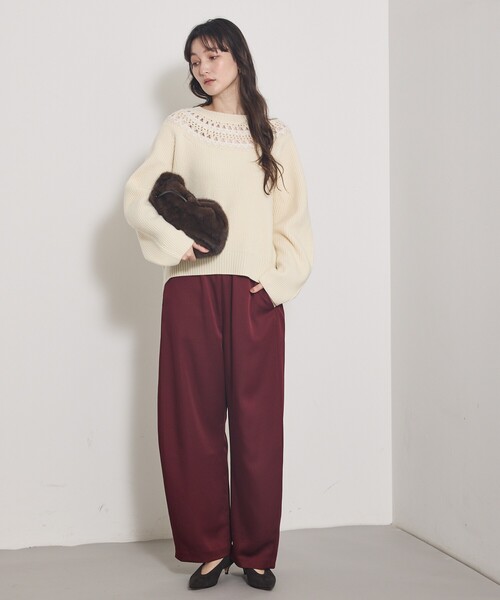 qualite（カリテ） ニット セーター エンブロイダリーニット/秋服/冬服