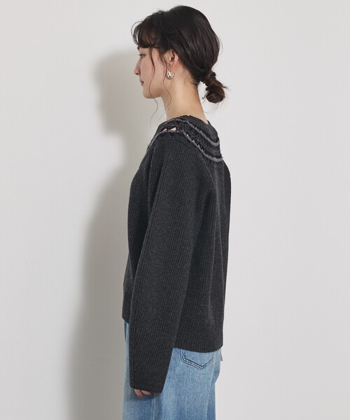 qualite（カリテ） ニット セーター エンブロイダリーニット/秋服/冬服