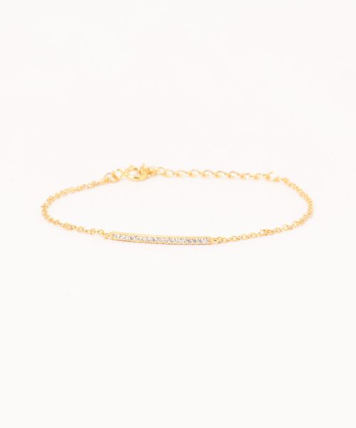 ブレスレット 「blatto 925silver」シルバー925　華奢ラインストーン　ブレスレット esm-bracelet-8-20 レディース