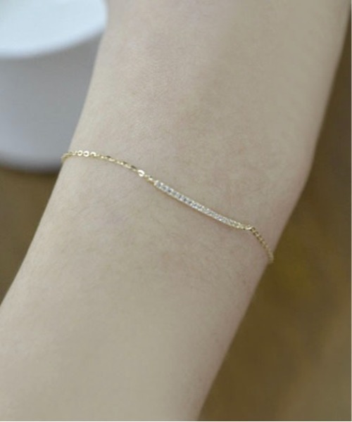 ブレスレット 「blatto 925silver」シルバー925　華奢ラインストーン　ブレスレット esm-bracelet-8-20 レディース_4