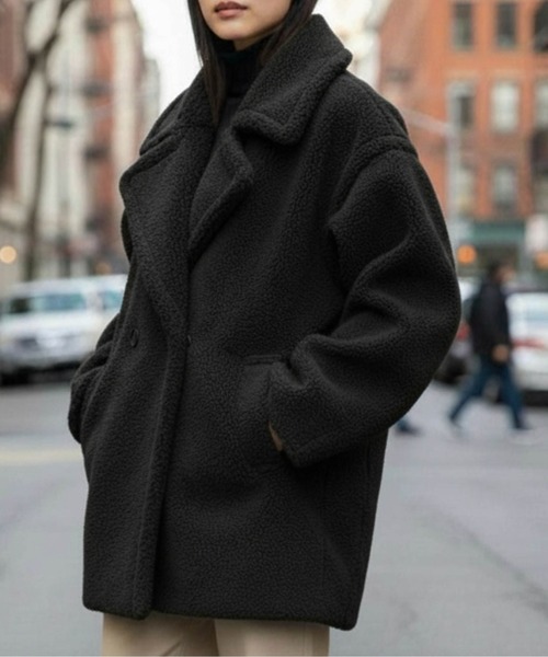 Per sist ence（パーシエンス） ムートンコート ボアコート フェイク