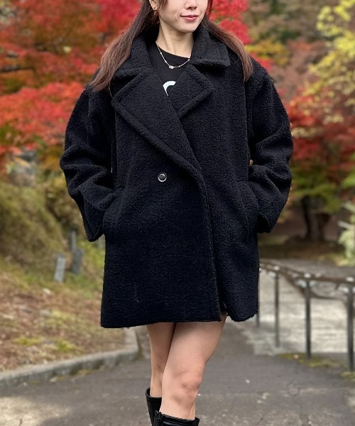 Per sist ence（パーシエンス） ムートンコート ボアコート フェイク