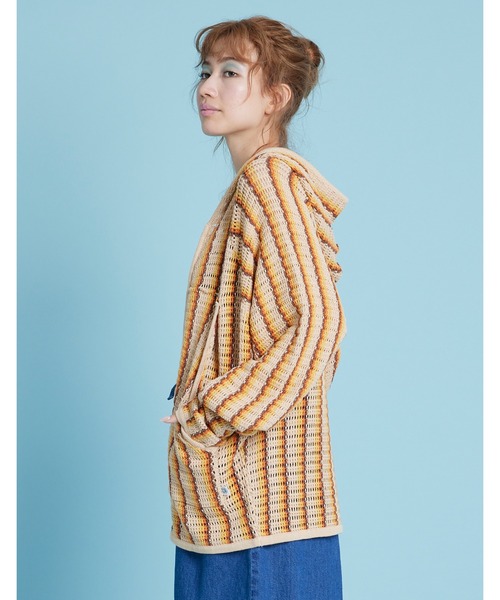 「Little sunny bite」 ニットパーカー FREE ブルー レディース_画像4