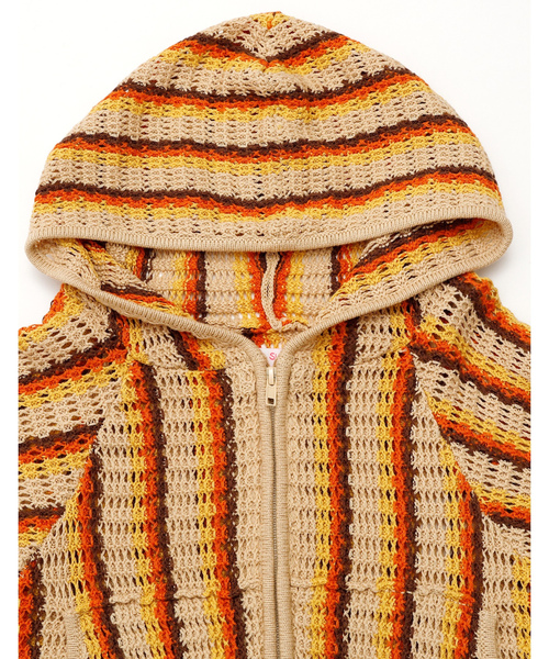 「Little sunny bite」 ニットパーカー FREE ブルー レディース_画像5