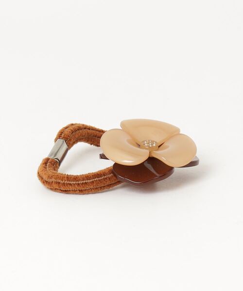 Alexandre 花モチーフ ブラウン ヘアゴム Alexandre 花モチーフ ブラウン ヘアゴム 新品⭐︎アレクサンドルドゥ