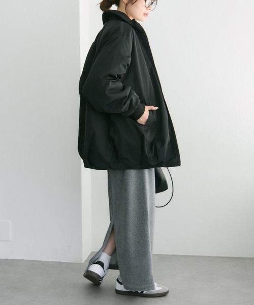 pual ce cin ブルゾン アウター 中綿 リブカラーブルゾン レディース