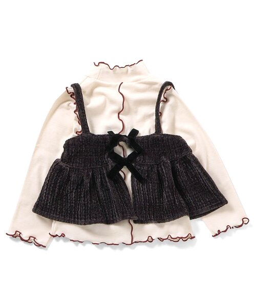 BREEZE（ブリーズ） tシャツ 「ジュニア対応」ベロア2Pトップス キッズ