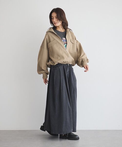 ブルゾン アウター 総針ニットWzipブルゾン レディース : ZOZOTOWN