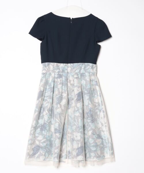 「Debut de Fiore」 半袖ワンピース 38 ネイビー レディース_画像2