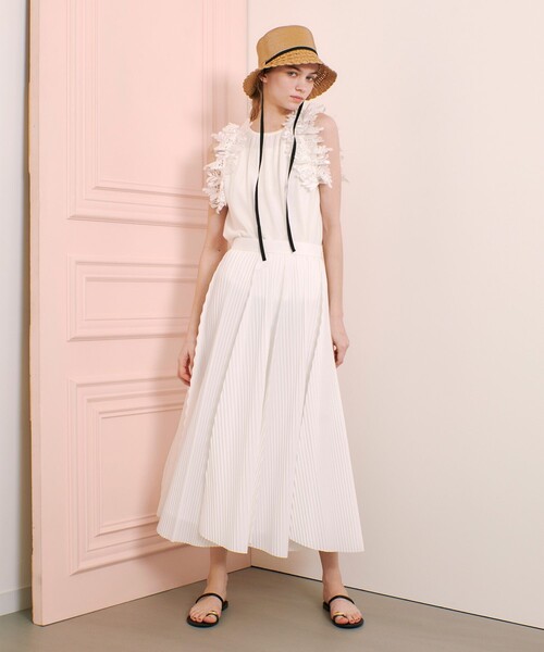 「LOULOU WILLOUGHBY」 ノースリーブニット 2 ブラック レディースの画像