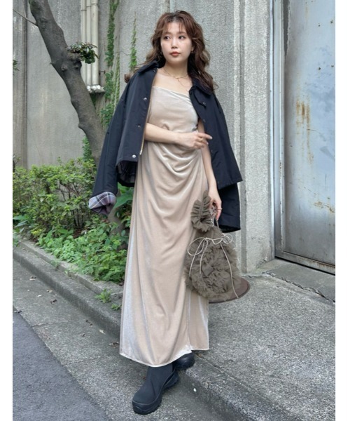 FRAY I.D 「FRAY I.D」 キャミソールワンピース 0 パープル レディース