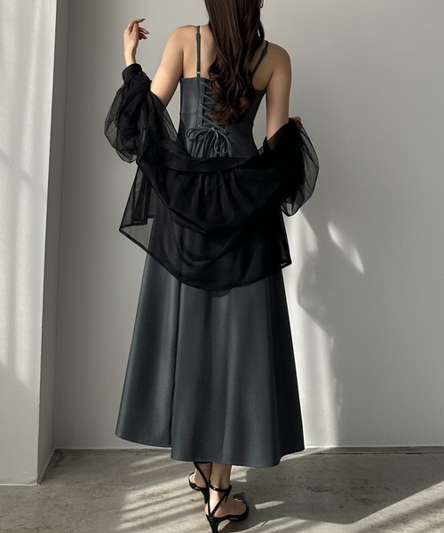 Louere（ルエレ） キャミソールワンピース - チャコール レディース