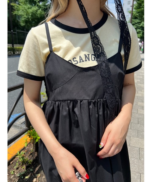 「WC」 キャミソールワンピース FREE ブラック レディース_画像2