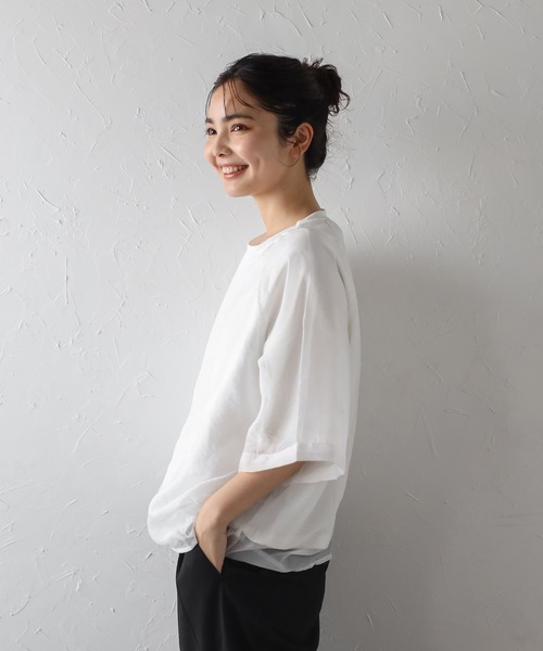 「Bonjour Sagan」 「Gleam」7分袖カットソー FREE オフホワイト レディース_画像2